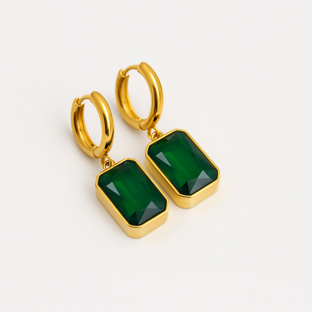 Gemstone Gold Plated Earrings