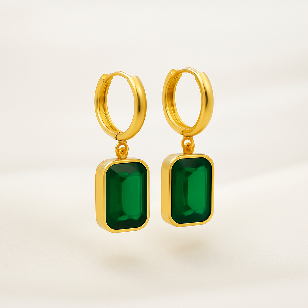 Gemstone Gold Plated Earrings