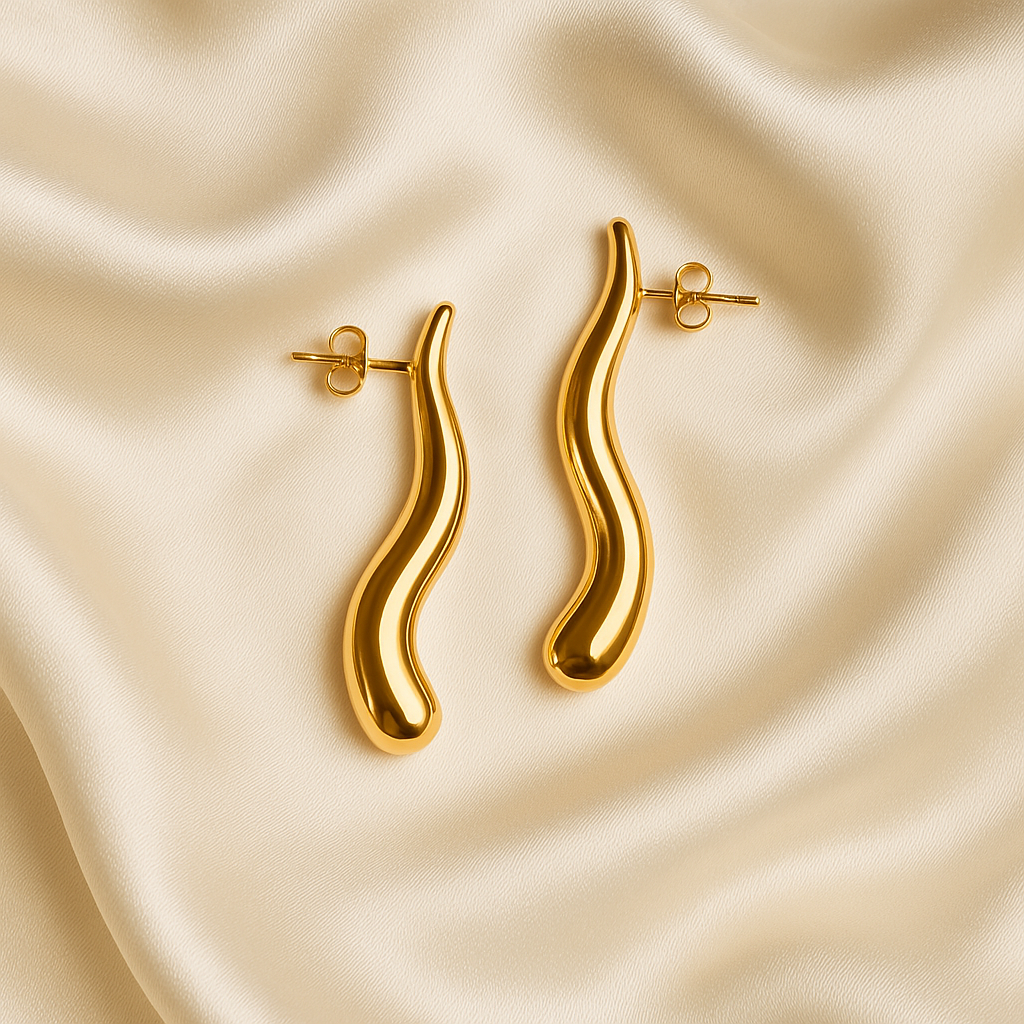 Drop Wave Design Earrrings