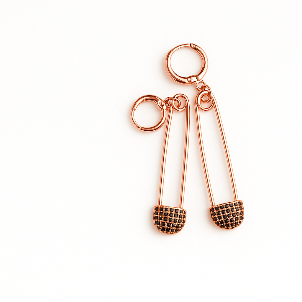Safety Pin Dangle Earrings