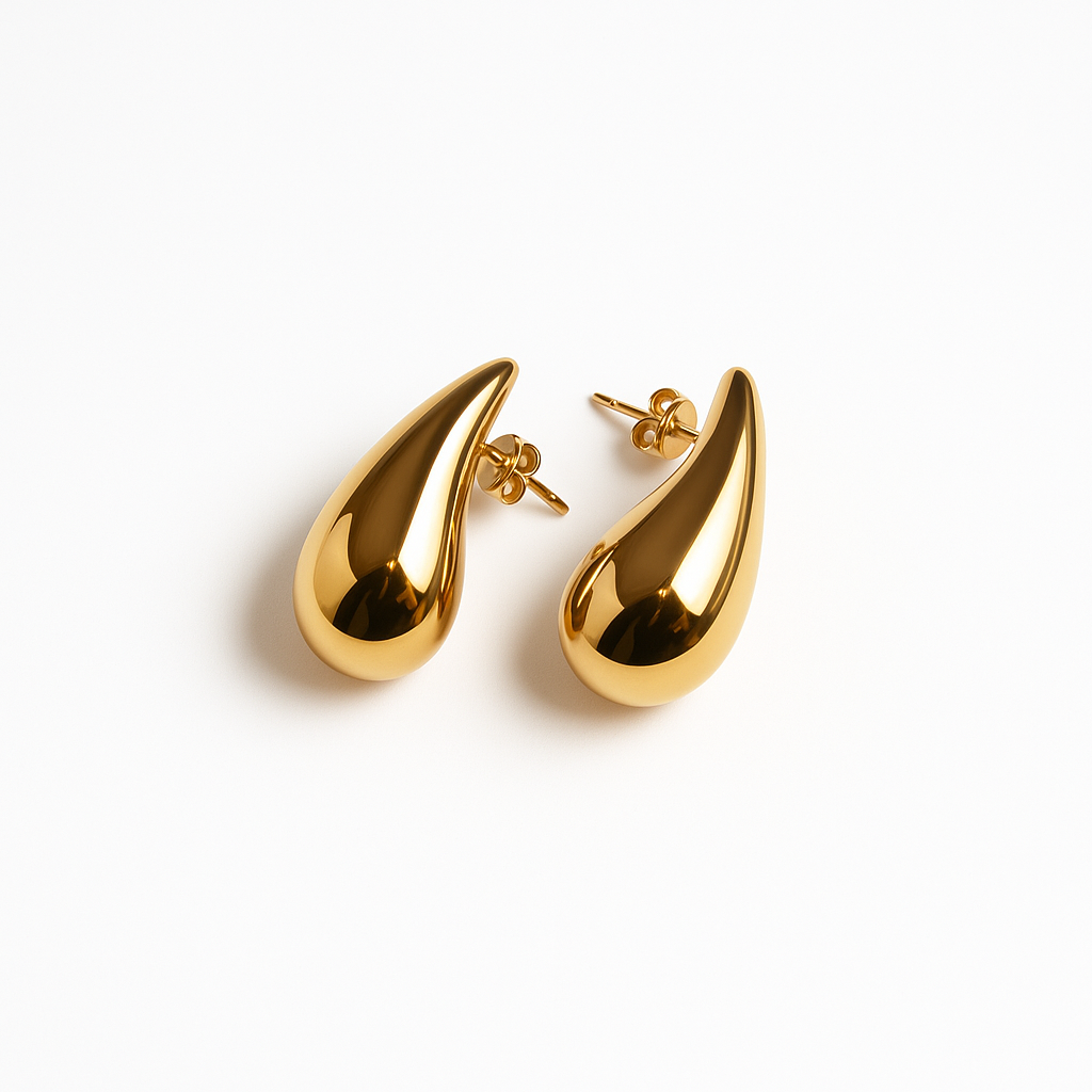 Teardrop Gold Earrings