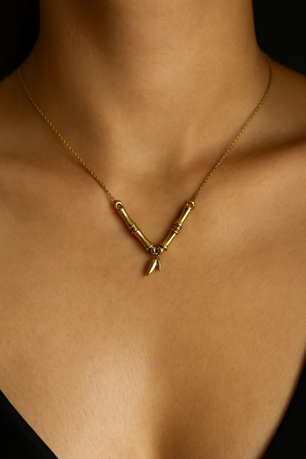 Bamboo Pendant Necklace