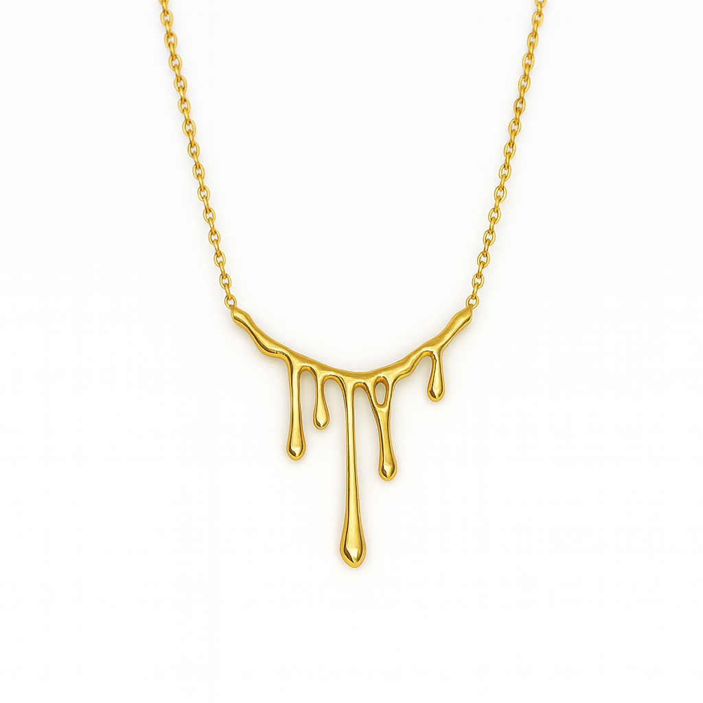 Abstract Sunburst Pendant Necklace