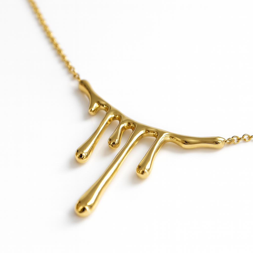 Abstract Sunburst Pendant Necklace