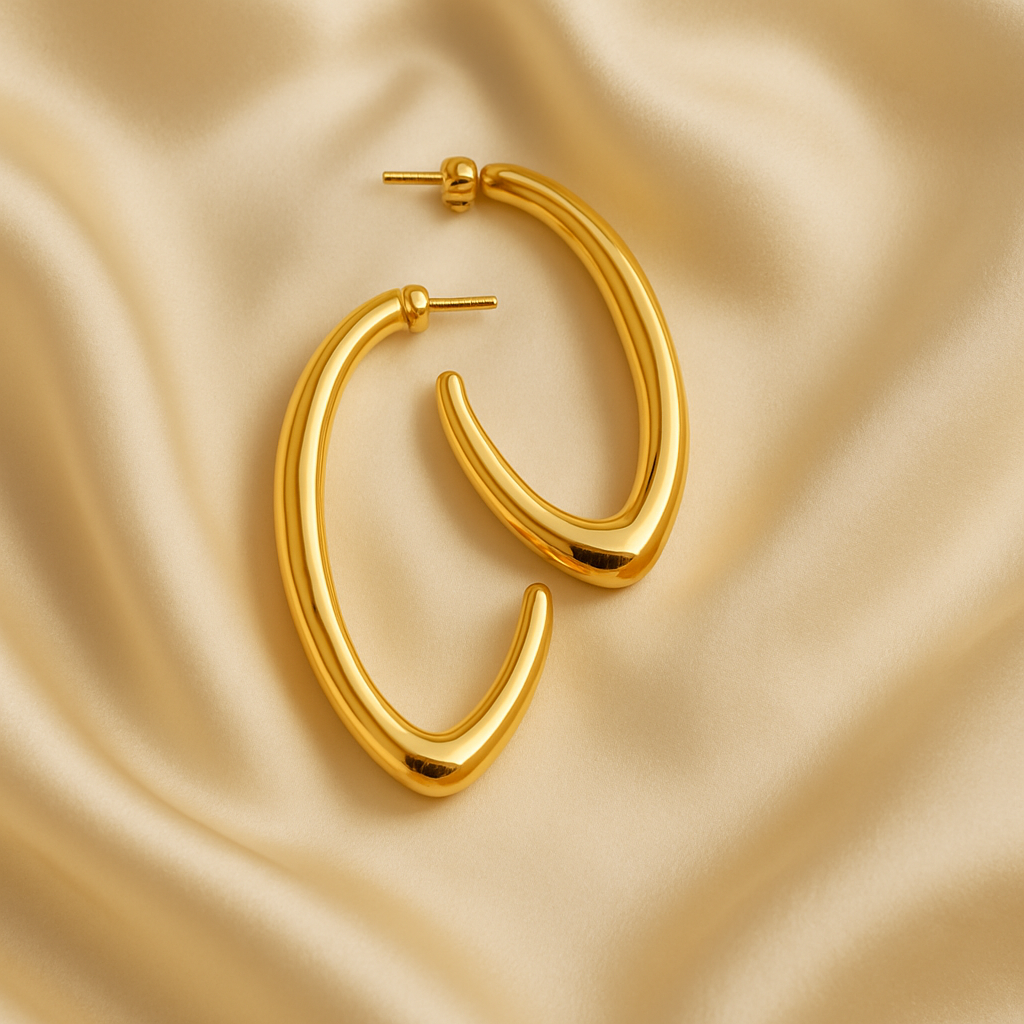 Oval Hoop Earrings