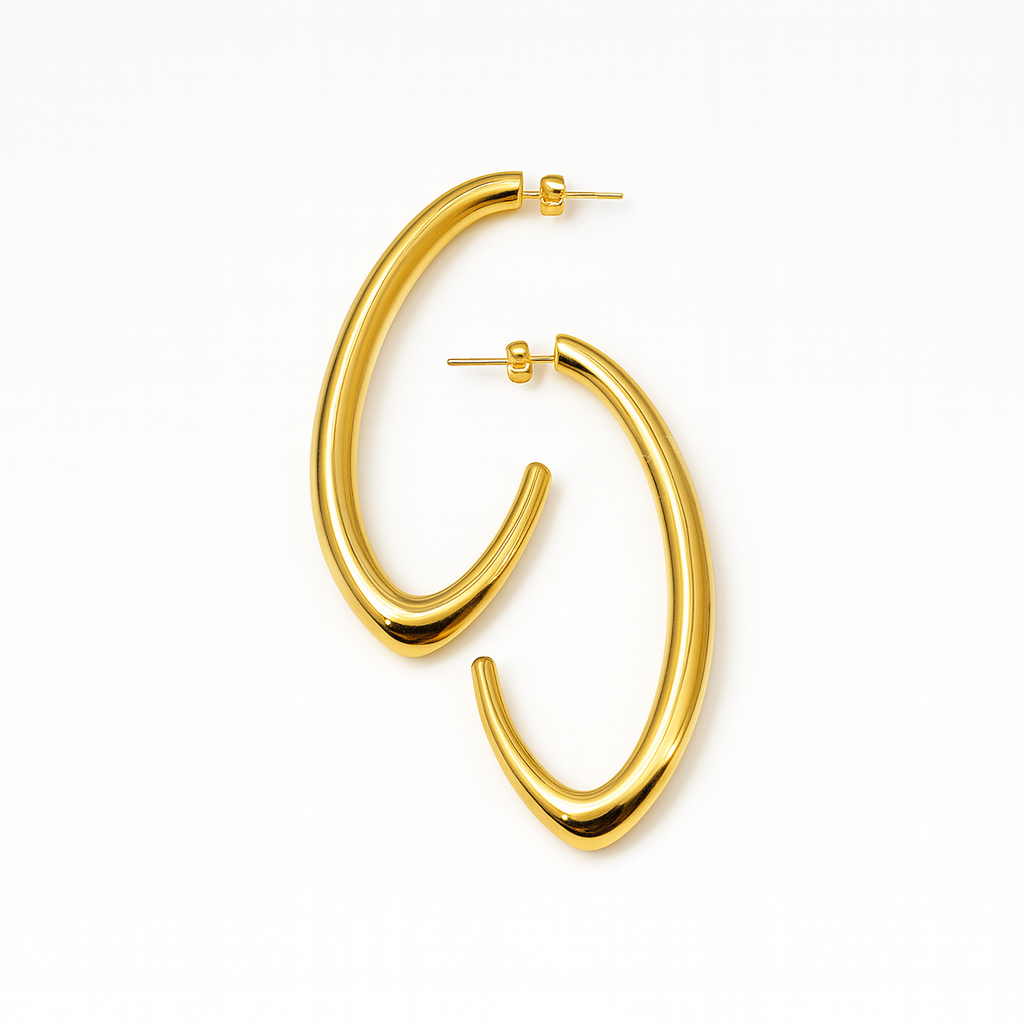 Oval Hoop Earrings