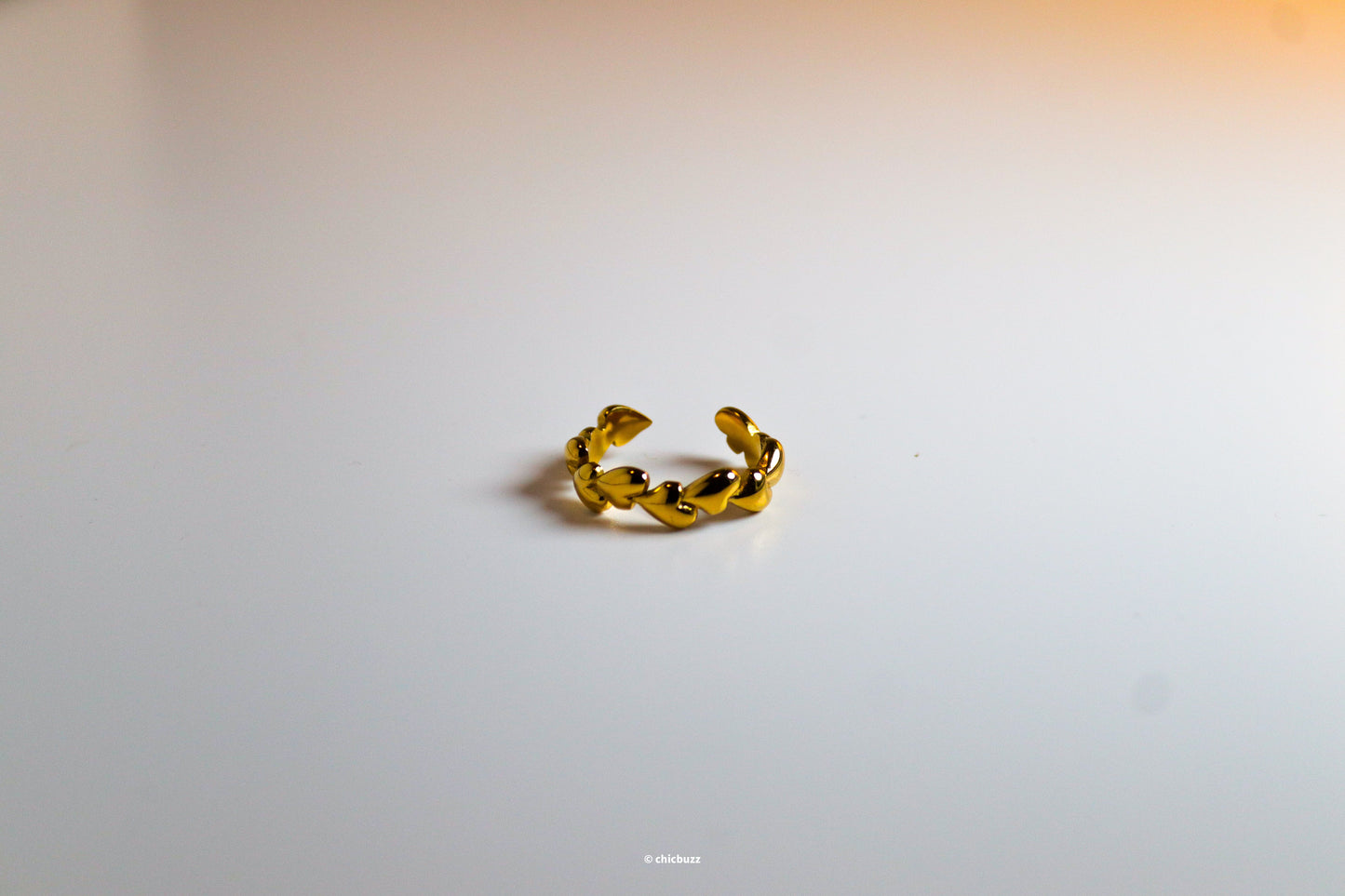 linked hearts ring