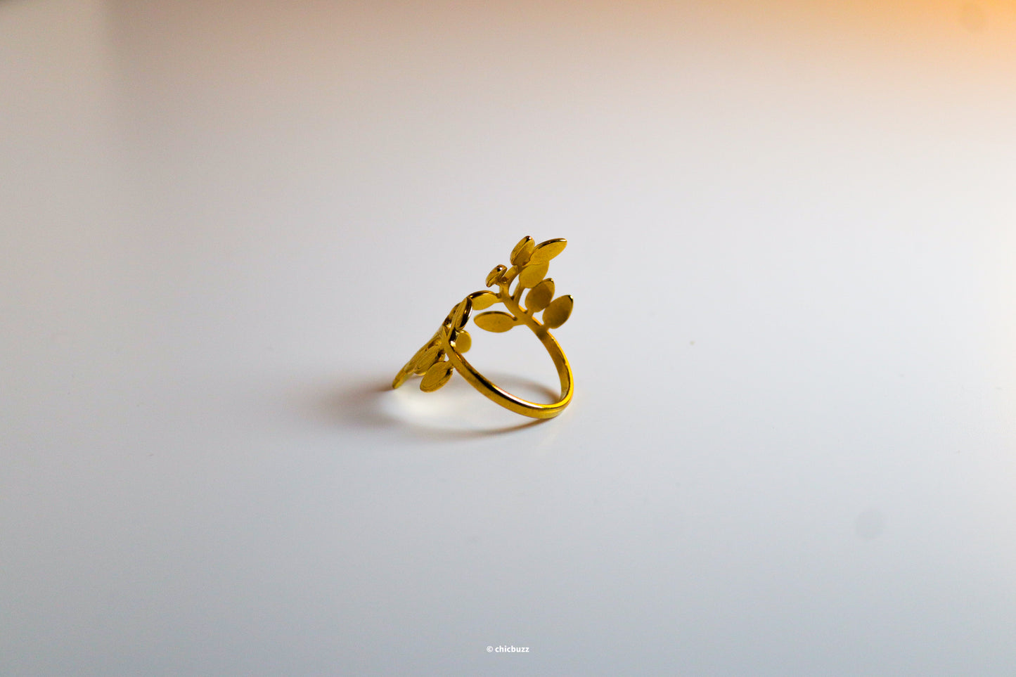 gilded vine ring
