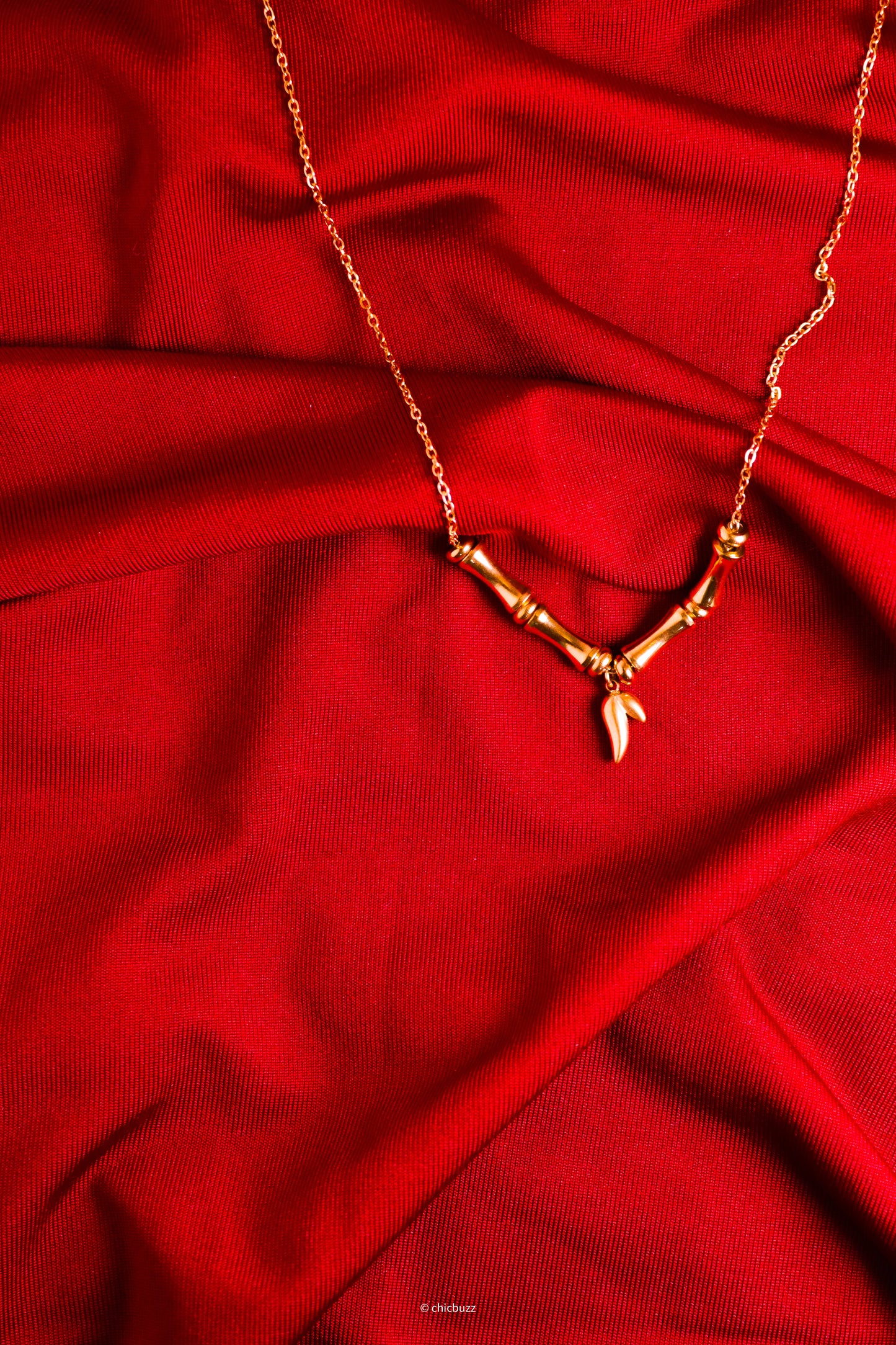 Bamboo Pendant Necklace