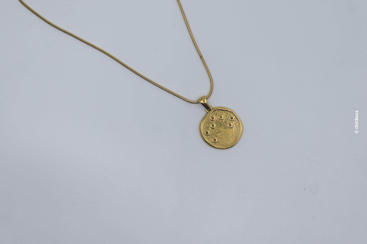 Coin Pendant Necklace and Earrings Set