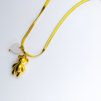 Teddy Bear & Heart Charm Necklace