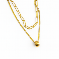 Layered Link Chain Necklace