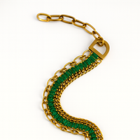 Green Gemstone Link Bracelet