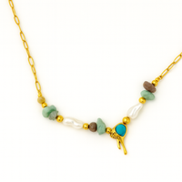 Dream Stone & Charm Necklace