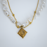 Layered Pearl & Gemstone Charm Bracelet