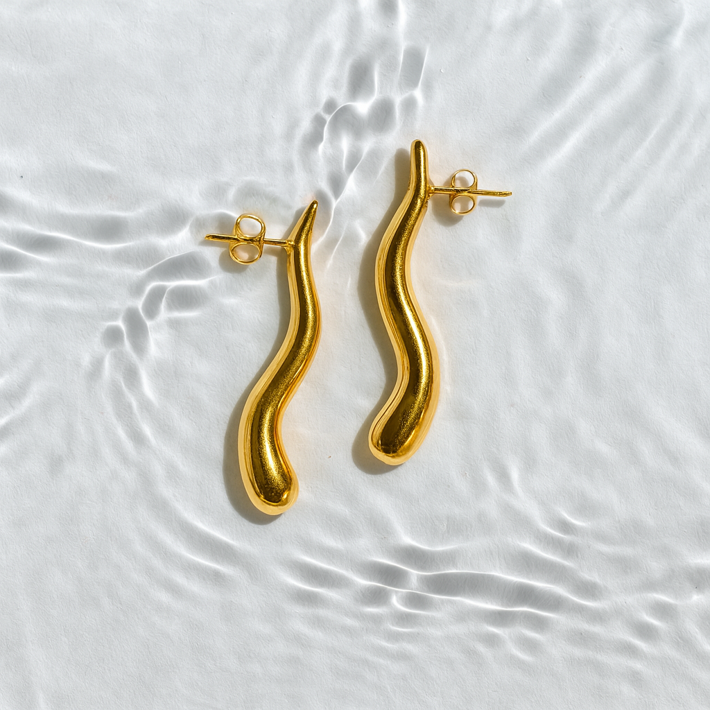 Drop Wave Design Earrrings