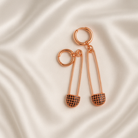 Safety Pin Dangle Earrings