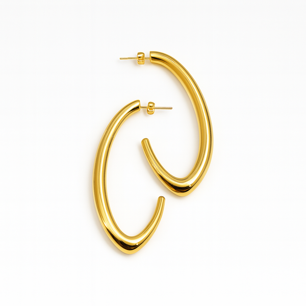 Oval Hoop Earrings