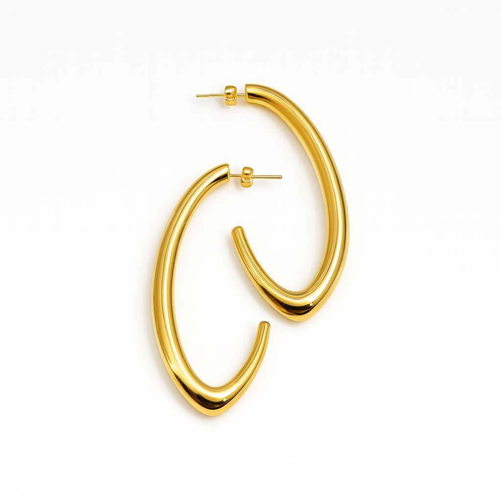 Oval Hoop Earrings