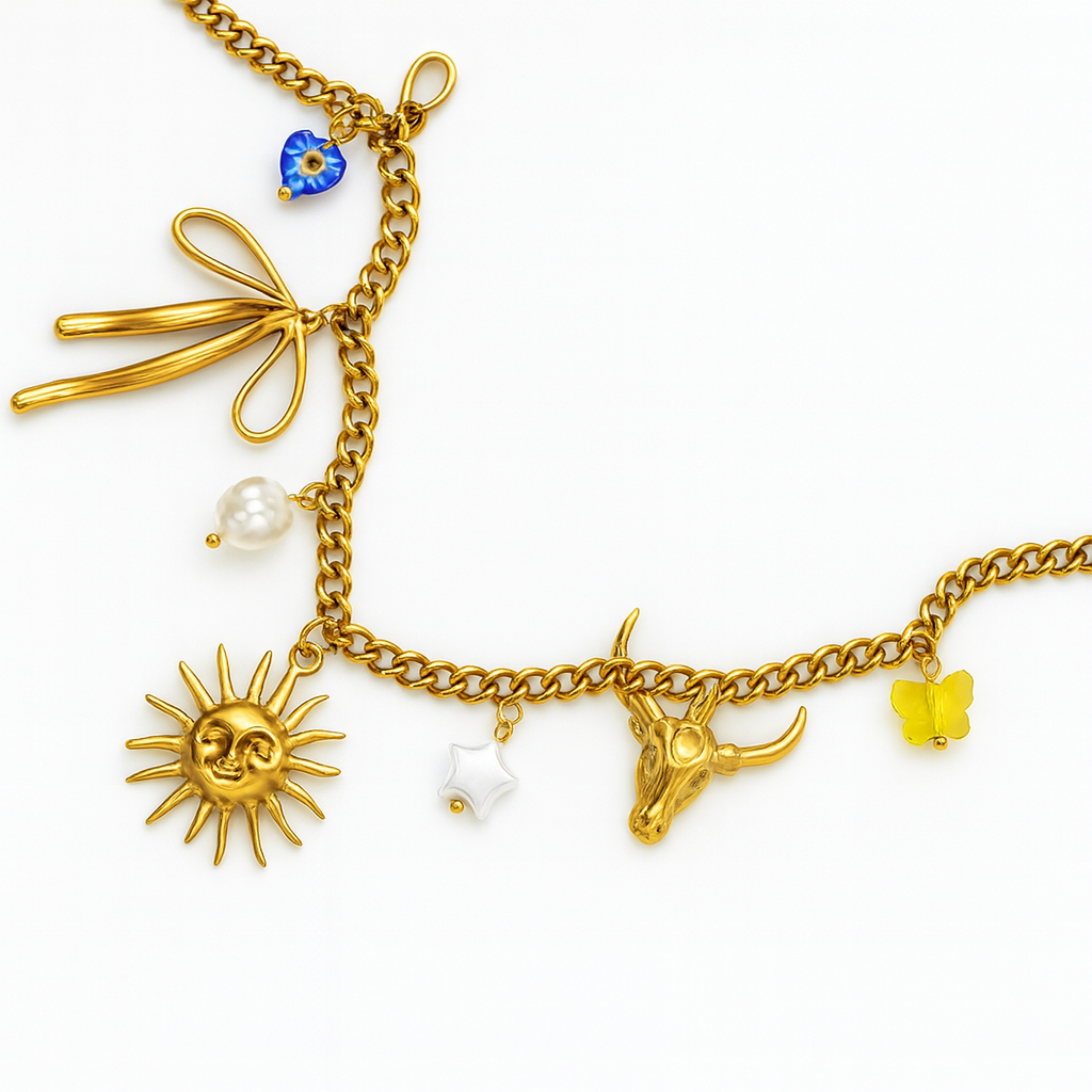 Summer Lovin' Multi Charm Necklace