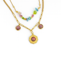 Layered Gemstone & Pendant Necklace