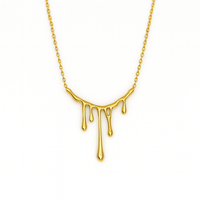 Abstract Sunburst Pendant Necklace