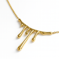 Abstract Sunburst Pendant Necklace