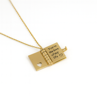 "Dear" Book Locket Pendant Necklace
