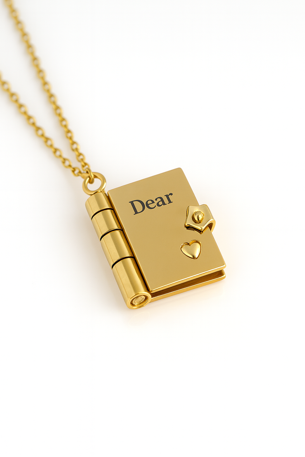 "Dear" Book Locket Pendant Necklace