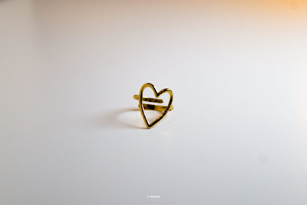 Open heart ring