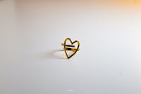 Open heart ring