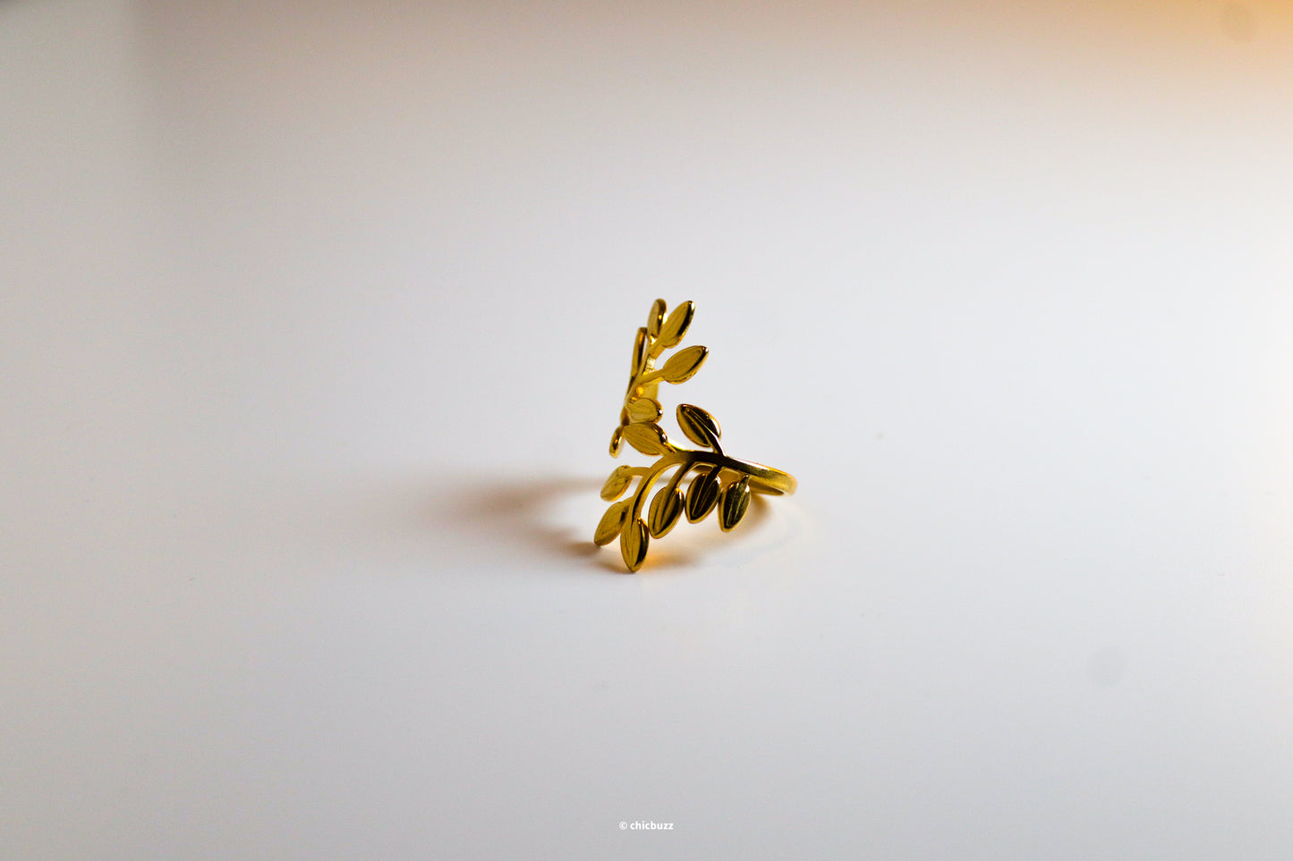 gilded vine ring