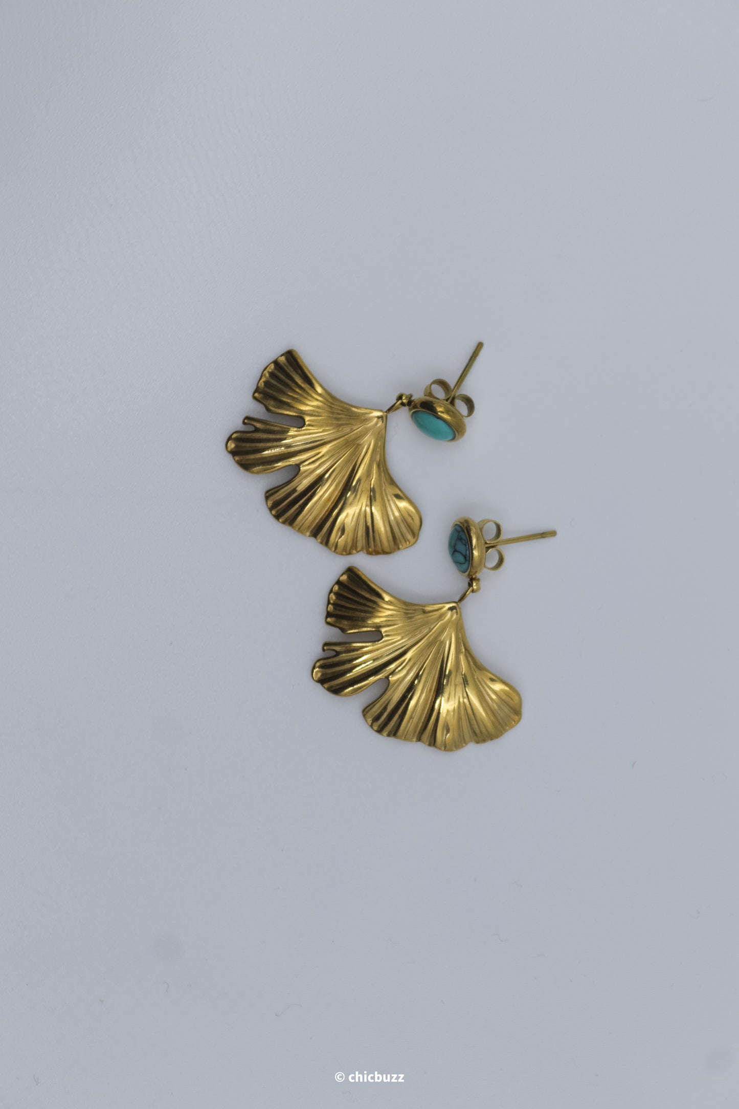 Ginkgo Leaf Necklace and Earrings Set