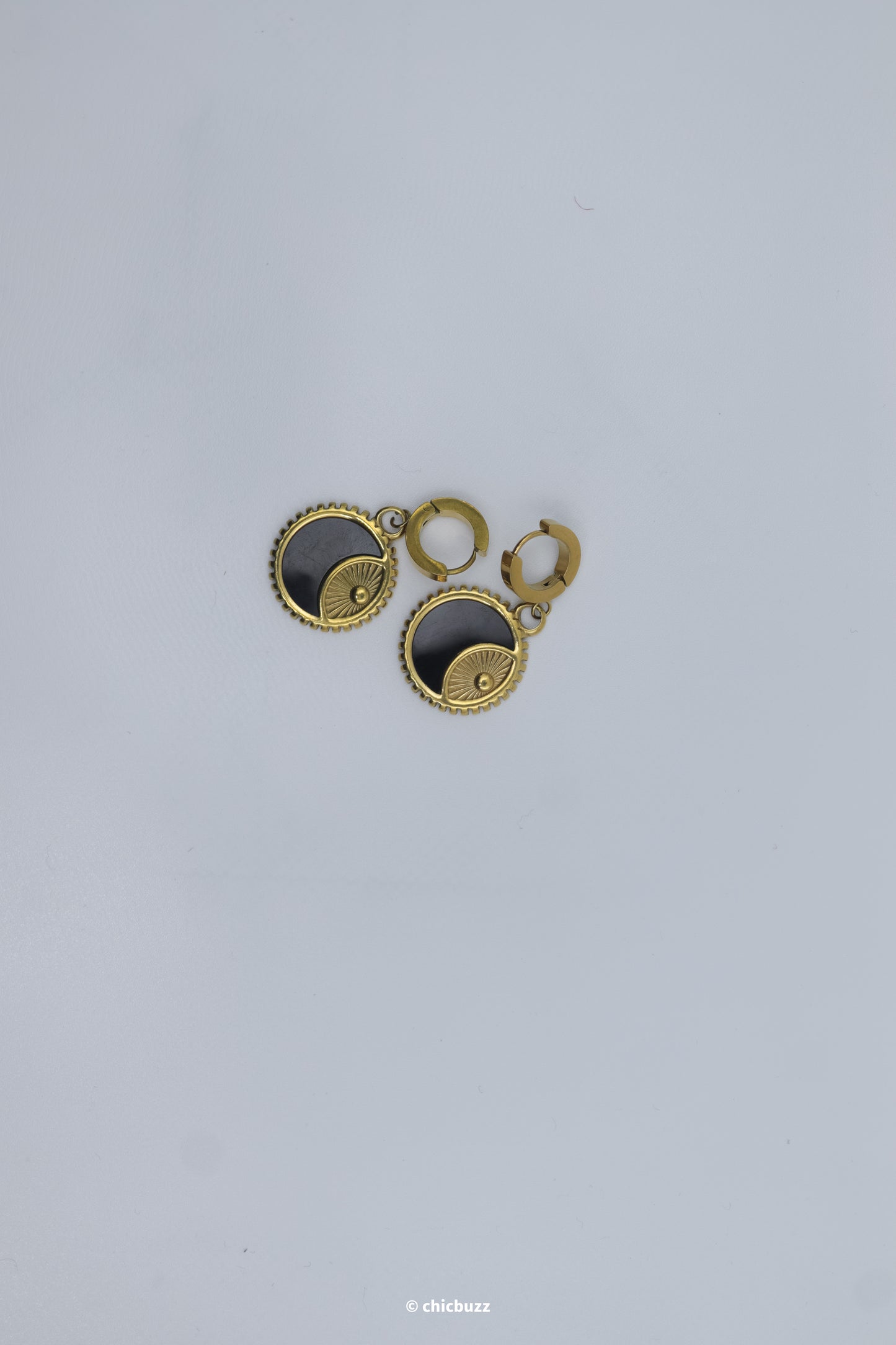 Moon Phase Pendant Necklace and Earrings Set