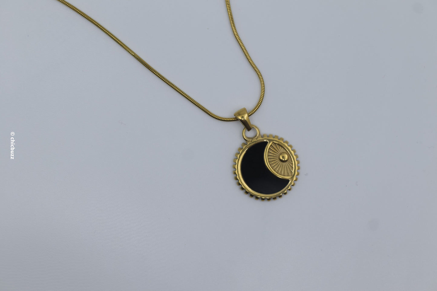 Moon Phase Pendant Necklace and Earrings Set