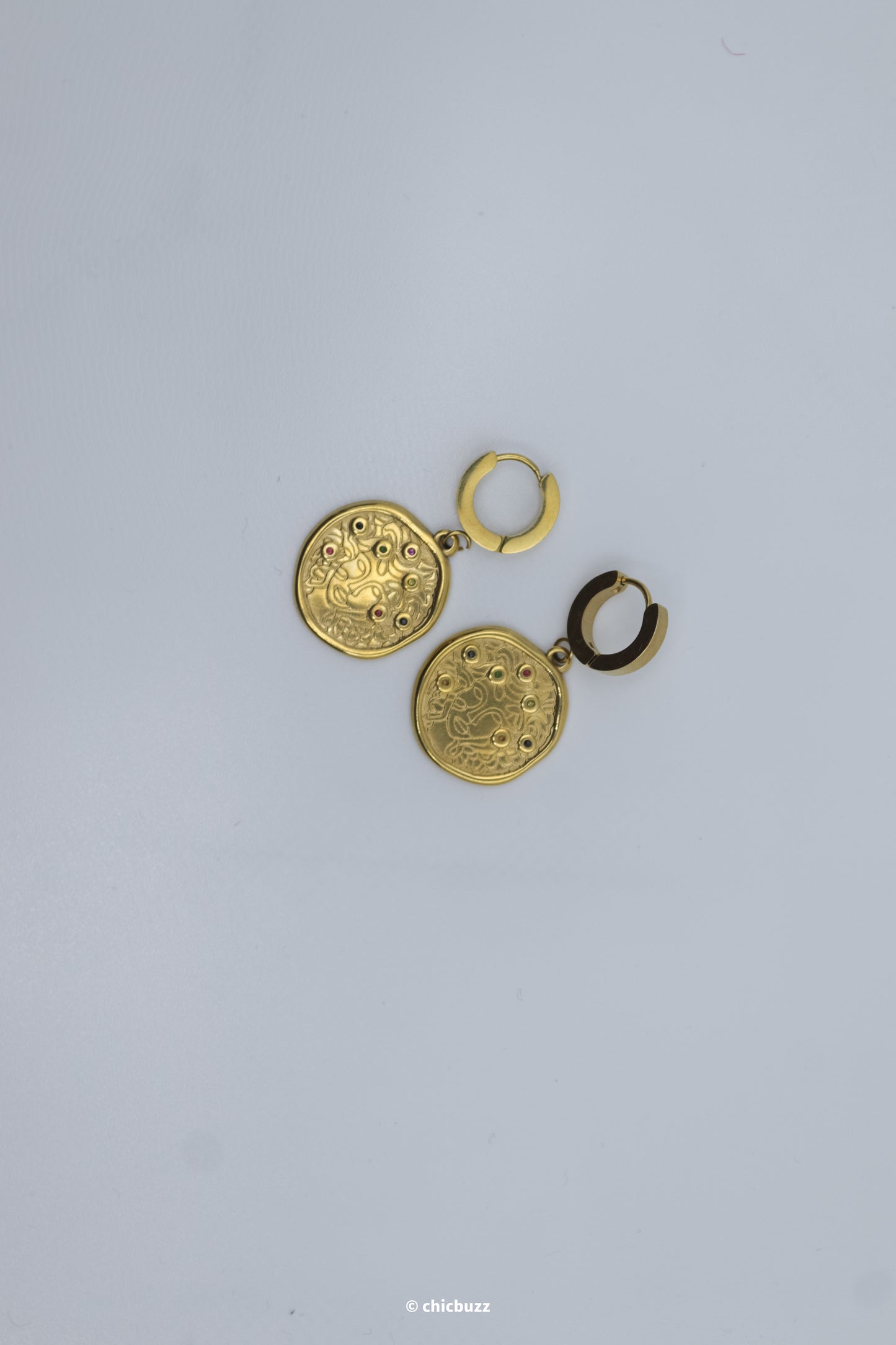 Coin Pendant Necklace and Earrings Set