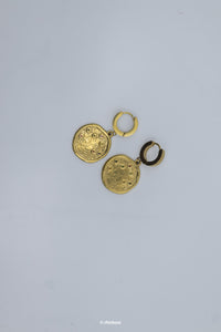 Coin Pendant Necklace and Earrings Set